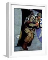 "Paratrooper," September 12, 1942-Mead Schaeffer-Framed Giclee Print
