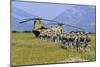 Paratroopers Participate in a Training Jump with a Ch-47 Chinook-null-Mounted Photographic Print