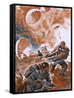 Paratroops Landing 1944-Raoul Auger-Framed Stretched Canvas