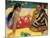 Parau Api, What's New?, 1892-Paul Gauguin-Mounted Giclee Print