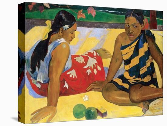 Parau Api, What's New?, 1892-Paul Gauguin-Stretched Canvas