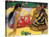 Parau Api, What's New?, 1892-Paul Gauguin-Stretched Canvas
