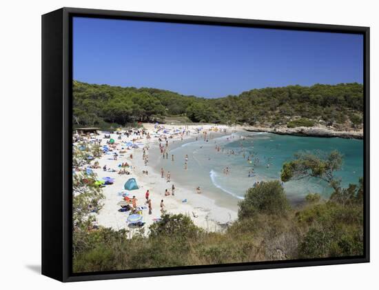 Parc Natural De Mondrago S'Amarador Beach, Mallorca (Majorca), Balearic Islands, Spain, Mediterrane-Stuart Black-Framed Stretched Canvas