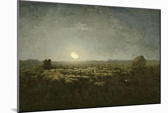 Parc ?outons, clair de lune-Jean-Fran?ois Millet-Mounted Giclee Print