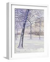 Parc sous la Neige, Paris, c.1888-Gustave Caillebotte-Framed Giclee Print