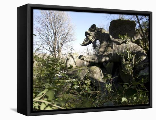 Parco Dei Monstri (Garden of the Monsters), Sacro Bosco, Bomarzo Gardens, Viterbo, Lazio, Italy-Oliviero Olivieri-Framed Stretched Canvas