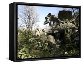 Parco Dei Monstri (Garden of the Monsters), Sacro Bosco, Bomarzo Gardens, Viterbo, Lazio, Italy-Oliviero Olivieri-Framed Stretched Canvas