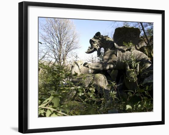 Parco Dei Monstri (Garden of the Monsters), Sacro Bosco, Bomarzo Gardens, Viterbo, Lazio, Italy-Oliviero Olivieri-Framed Photographic Print