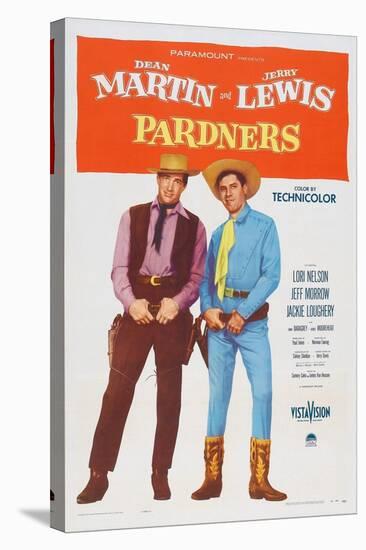 Pardners, Dean Martin, Jerry Lewis, 1956-null-Stretched Canvas