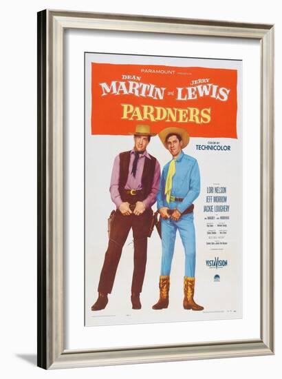 Pardners, Dean Martin, Jerry Lewis, 1956-null-Framed Art Print