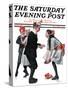 "Pardon Me" Saturday Evening Post Cover, January 26,1918-Norman Rockwell-Stretched Canvas