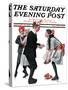 "Pardon Me" Saturday Evening Post Cover, January 26,1918-Norman Rockwell-Stretched Canvas