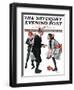 "Pardon Me" Saturday Evening Post Cover, January 26,1918-Norman Rockwell-Framed Giclee Print