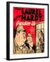 Pardon Us, Oliver Hardy, Stan Laurel on Window Card, 1931-null-Framed Photo