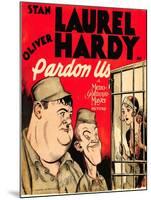 Pardon Us, Oliver Hardy, Stan Laurel on Window Card, 1931-null-Mounted Photo