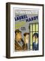 PARDON US, poster art, from left: Oliver Hardy, Stan Laurel [Laurel and Hardy], 1931-null-Framed Art Print