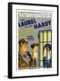 PARDON US, poster art, from left: Oliver Hardy, Stan Laurel [Laurel and Hardy], 1931-null-Framed Art Print