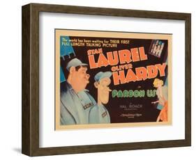 Pardon Us, Titlecard, Front, from Left: Oliver Hardy, Stan Laurel, 1931-null-Framed Art Print