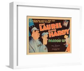 Pardon Us, Titlecard, Front, from Left: Oliver Hardy, Stan Laurel, 1931-null-Framed Art Print