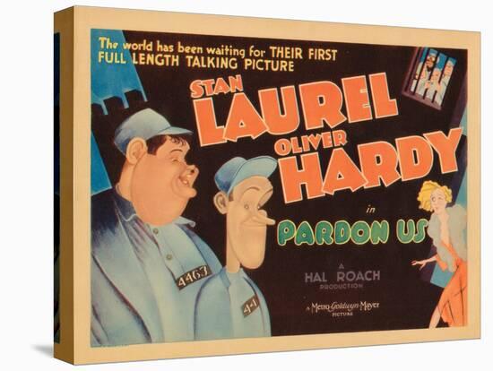 Pardon Us, Titlecard, Front, from Left: Oliver Hardy, Stan Laurel, 1931-null-Stretched Canvas