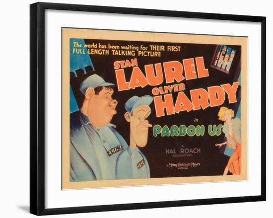 Pardon Us, Titlecard, Front, from Left: Oliver Hardy, Stan Laurel, 1931-null-Framed Art Print