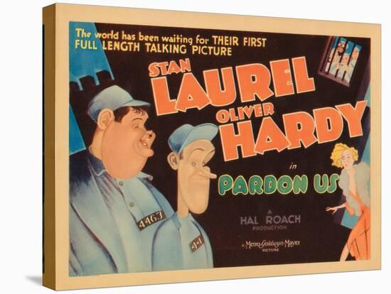 Pardon Us, Titlecard, Front, from Left: Oliver Hardy, Stan Laurel, 1931-null-Stretched Canvas