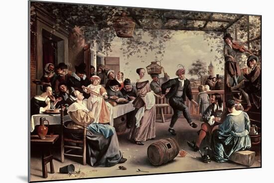 Pareja De Baile, 1663-Jan Havicksz. Steen-Mounted Giclee Print