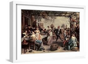 Pareja De Baile, 1663-Jan Havicksz. Steen-Framed Giclee Print