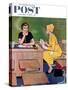 "Parent - Teacher Conference" Saturday Evening Post Cover, December 12, 1959-Amos Sewell-Stretched Canvas