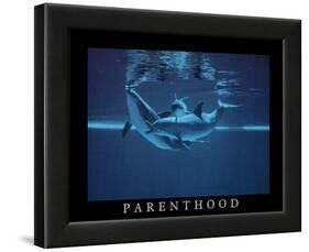 Parenthood Dolphins Art Photo-null-Framed Art Print