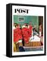 "Parents' Reveille" Saturday Evening Post Cover, February 20, 1954-Amos Sewell-Framed Stretched Canvas