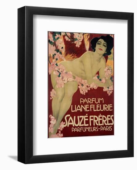 Parfum Liane Fleurie, Sauze Freres-Leopoldo Metlicovitz-Framed Art Print