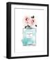 Parfume Teal with Rose-Amanda Greenwood-Framed Art Print