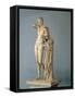 Parian Marble Statue of Hermes Holding Infant Dionysus in His Arms-null-Framed Stretched Canvas