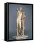 Parian Marble Statue of Hermes Holding Infant Dionysus-null-Framed Stretched Canvas