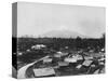 Parihaka in Shadow of Mt Egmont-null-Stretched Canvas