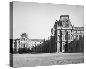 Paris, 1859 - Mollien Pavilion, the Louvre-Gustave Le Gray-Stretched Canvas
