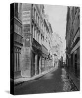 Paris, 1865 - Rue des Bourdonnais de la rue de Rivoli-Charles Marville-Stretched Canvas