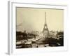 Paris, 1900 World Exhibition, The Building of the Trocadero Ponds-null-Framed Photographic Print