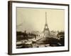 Paris, 1900 World Exhibition, The Building of the Trocadero Ponds-null-Framed Photographic Print