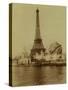 Paris, 1900 World Exhibition, The Eiffel Tower and the Grand Globe Céleste-Brothers Neurdein-Stretched Canvas