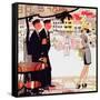 Paris 1925 Solders French Lady-null-Framed Stretched Canvas