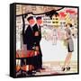 Paris 1925 Solders French Lady-null-Framed Stretched Canvas