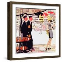 Paris 1925 Solders French Lady-null-Framed Giclee Print