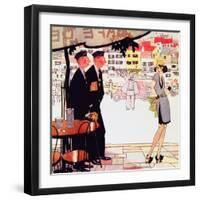 Paris 1925 Solders French Lady-null-Framed Giclee Print