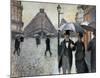 Paris, a Rainy Day, 1877-Gustave Caillebotte-Mounted Art Print