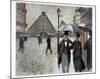 Paris, A Rainy Day, 1877-Gustave Caillebotte-Mounted Art Print