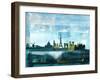 Paris Abstract Skyline II-Emma Moore-Framed Art Print