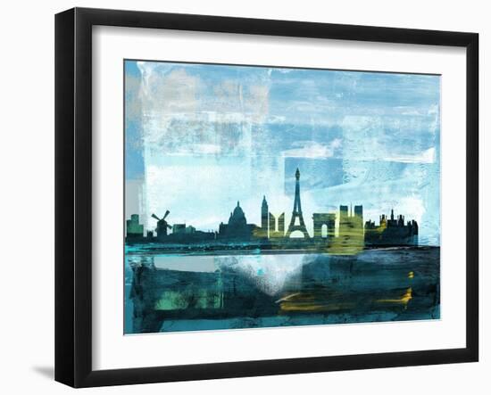 Paris Abstract Skyline II-Emma Moore-Framed Art Print