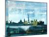 Paris Abstract Skyline II-Emma Moore-Mounted Art Print